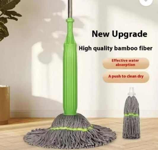 Self-Twisting Water Rotating Mop – Microfiber Cleaning Mop with 360° Rotation