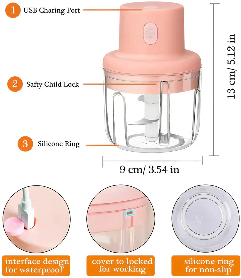 Portable USB Rechargeable Electric Chopper