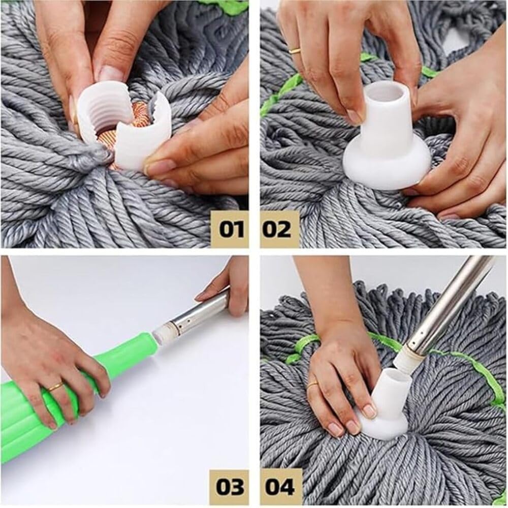 Self-Twisting Water Rotating Mop – Microfiber Cleaning Mop with 360° Rotation