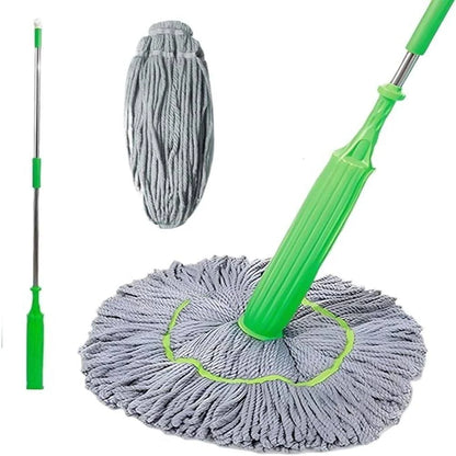 Self-Twisting Water Rotating Mop – Microfiber Cleaning Mop with 360° Rotation